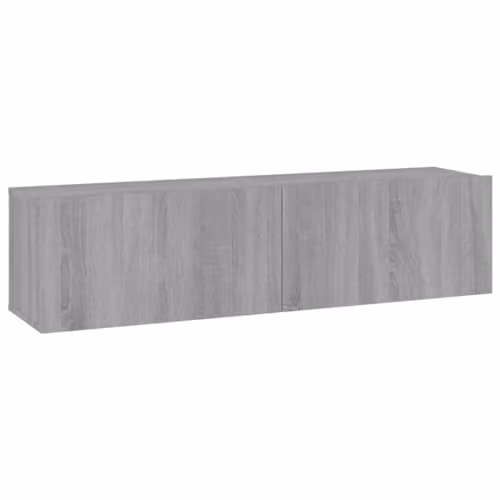 vidaXL Modern Wall-Mounted TV Cabinet in Grey, W/D/H: 120 x 30 x 30 cm