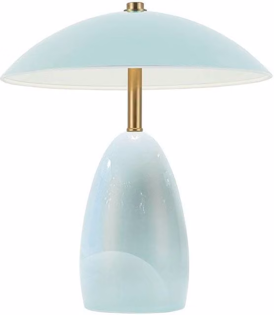 Netlighting Poppy 12V Rechargeable Small LED Table Lamp in Cerulean Blue with 3000K Warm White Light – 1
