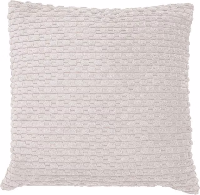 Garden Sanctuary Beige Corduroy Square Throw Pillow