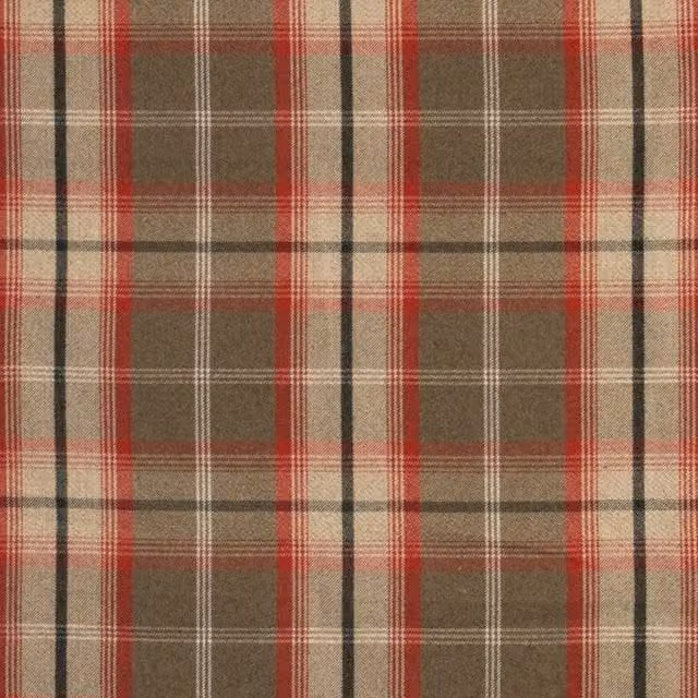 Terrys Balmoral Fabric Rosso Checked Rustic Adult Towel in Brown, Beige and Red