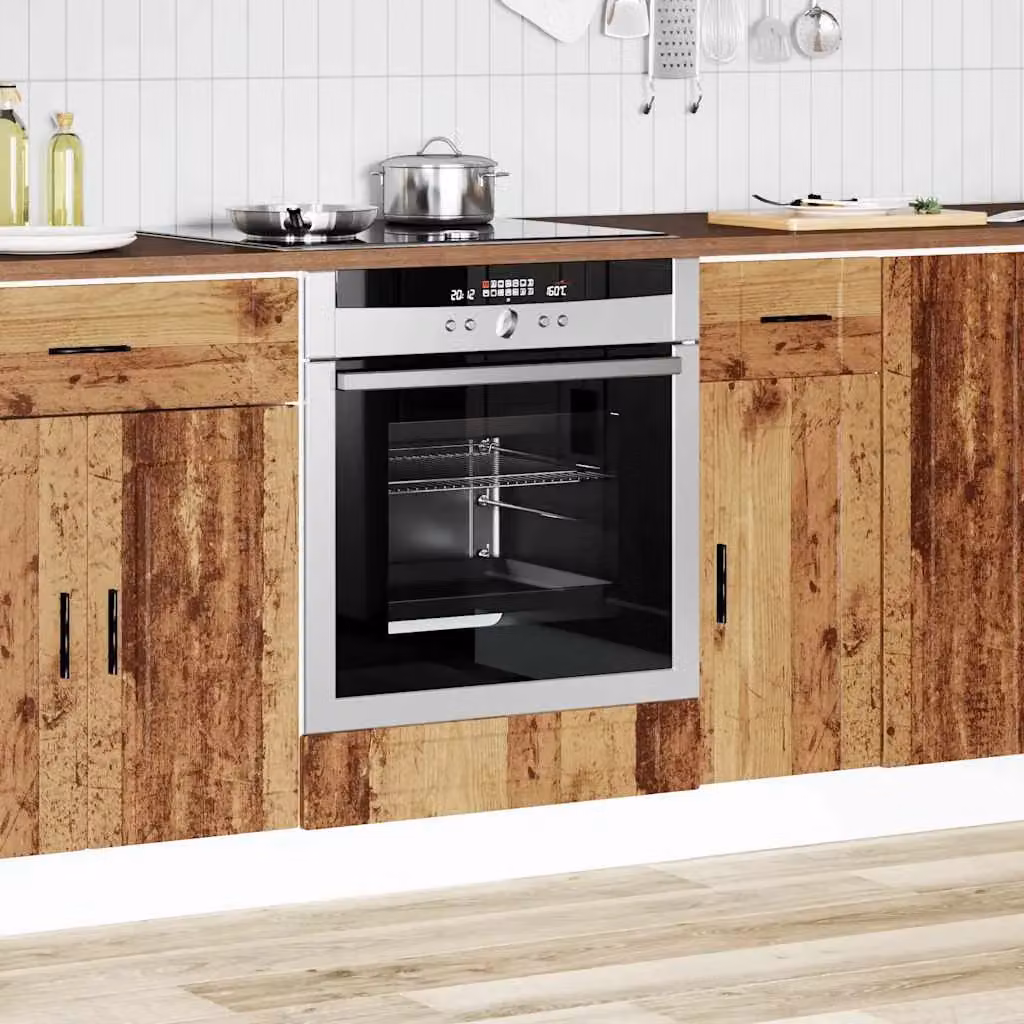 Berkfield Home Porto Oven Cabinet in Brown Old Wood Engineered Wood – 2