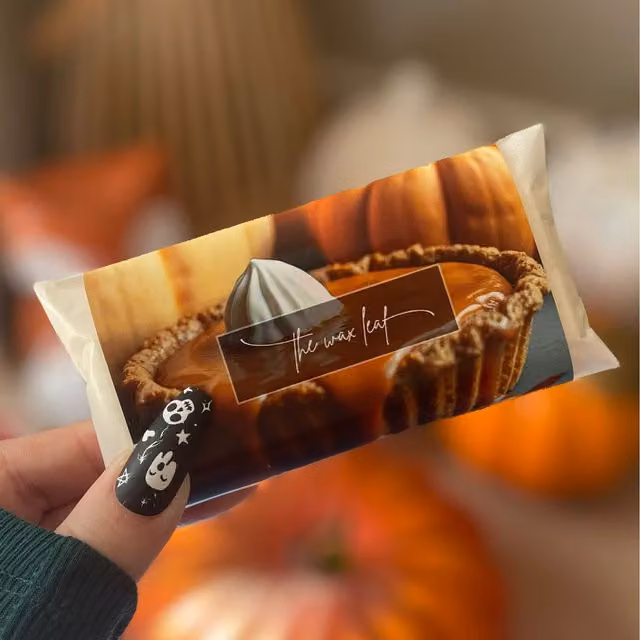 The Wax Leaf Candle Co Sweet Caramel Pumpkin Pie Autumn Wax Melt, White
