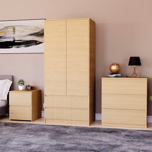 Vida Designs Denver Bedroom Set in Brown