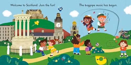 Busy Scotland: A Push, Pull, Slide Book by Campbell Books, Multicolour