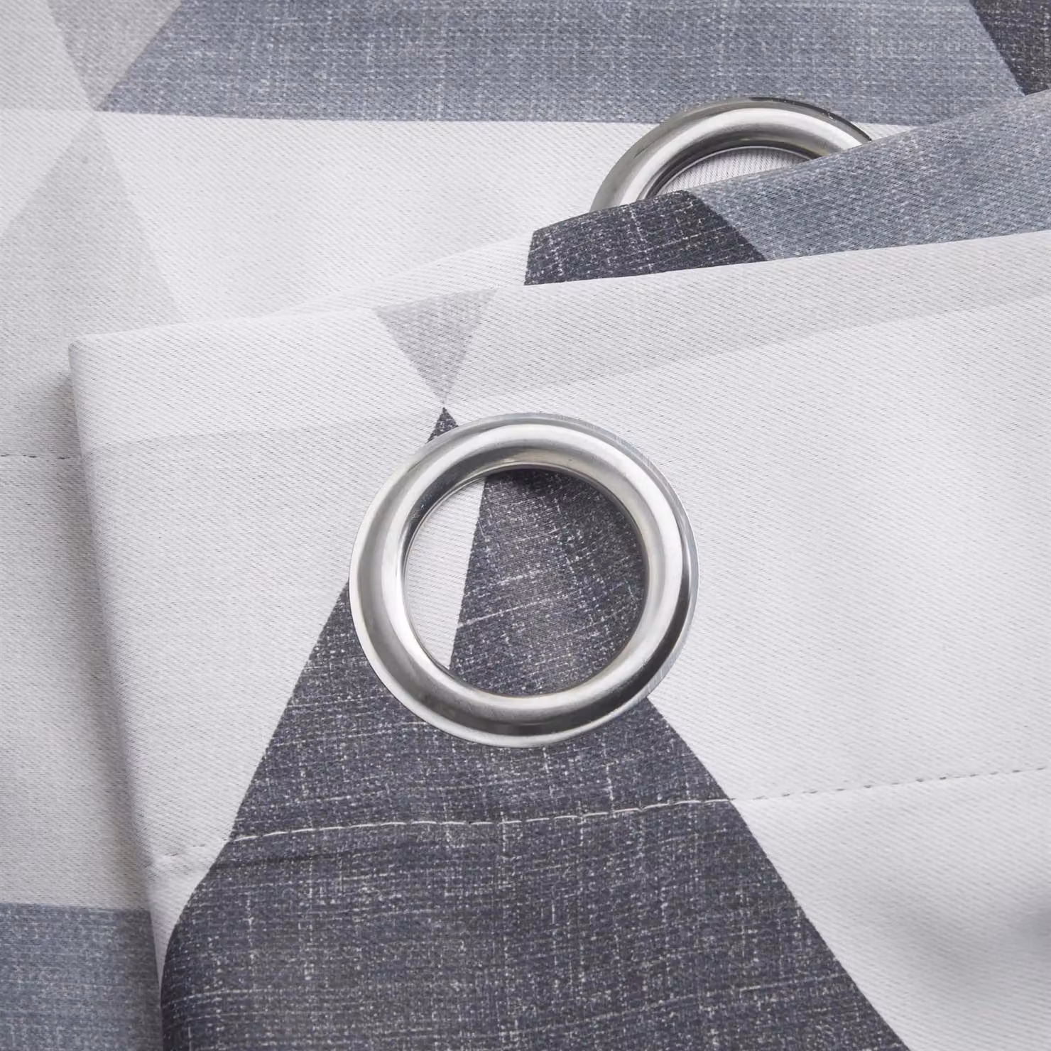 Alan Symonds Malmo Charcoal Printed Room Darkening Eyelet Curtains, Grey, Width: 168 cm, Drop: 137 cm – 2