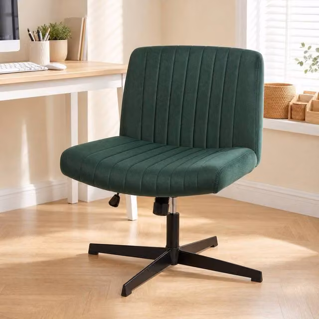 STILVORA Green Velvet Swivel Task Chair for Home Office and Bedroom