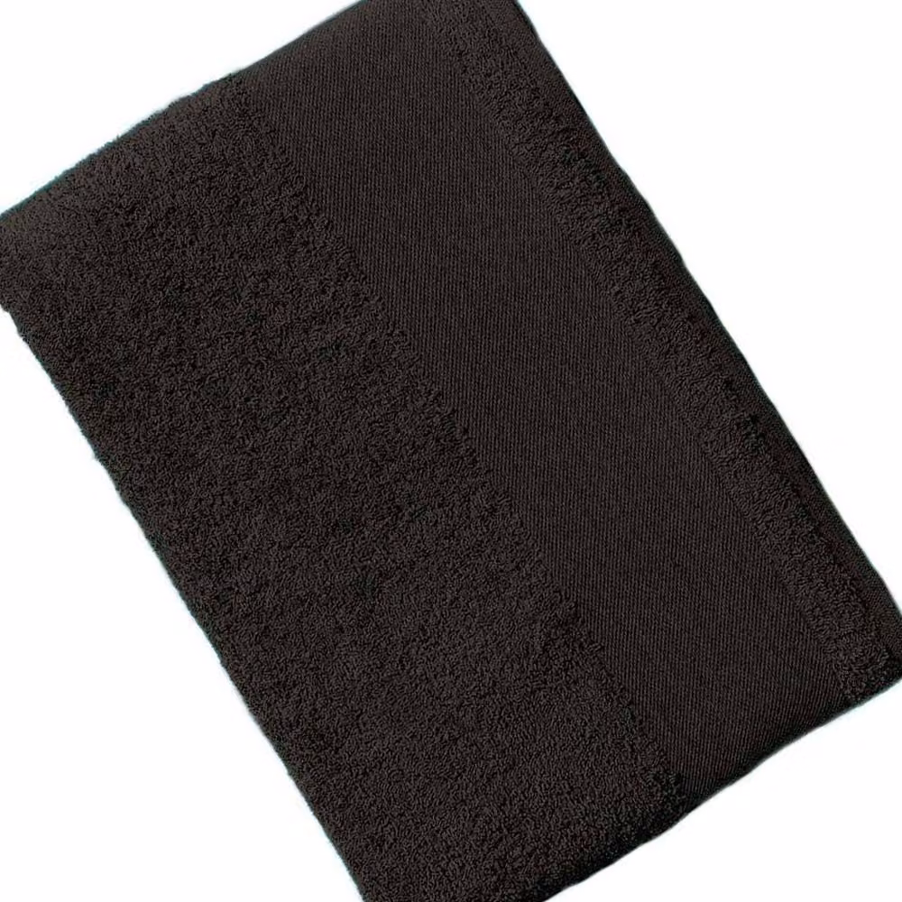 SOL'S Island 70 Black Cotton Terrycloth Bath Towel with Hanging Loop – 2