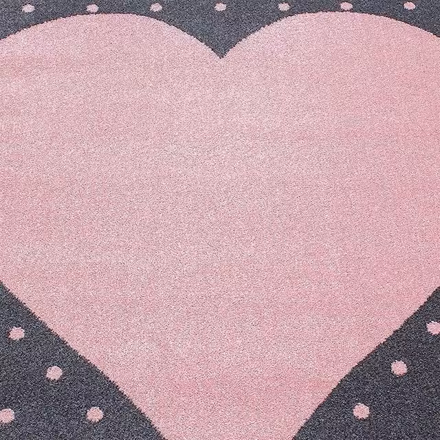 Bravich LTD Kids Circle Heart Rug, Bambi in Pink, Diameter: 120 cm – 1