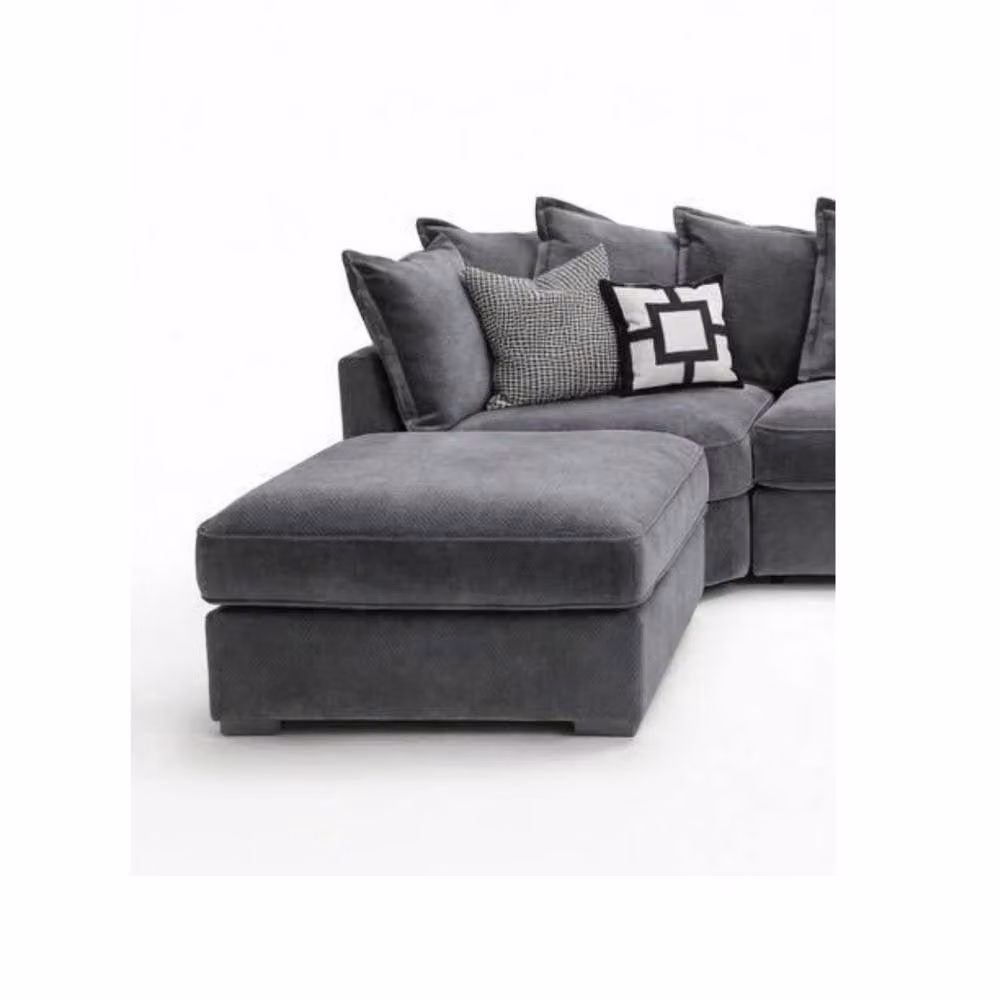 Home & Love Bishop U Shape Cinema Scatterback Corner Sofa in Coniston Charcoal Grey – 2