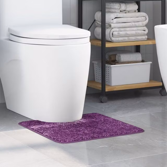 Berkfield Home U-Shaped Non-Slip Bath Mat, Purple, W/D: 50 x 50 cm – 1