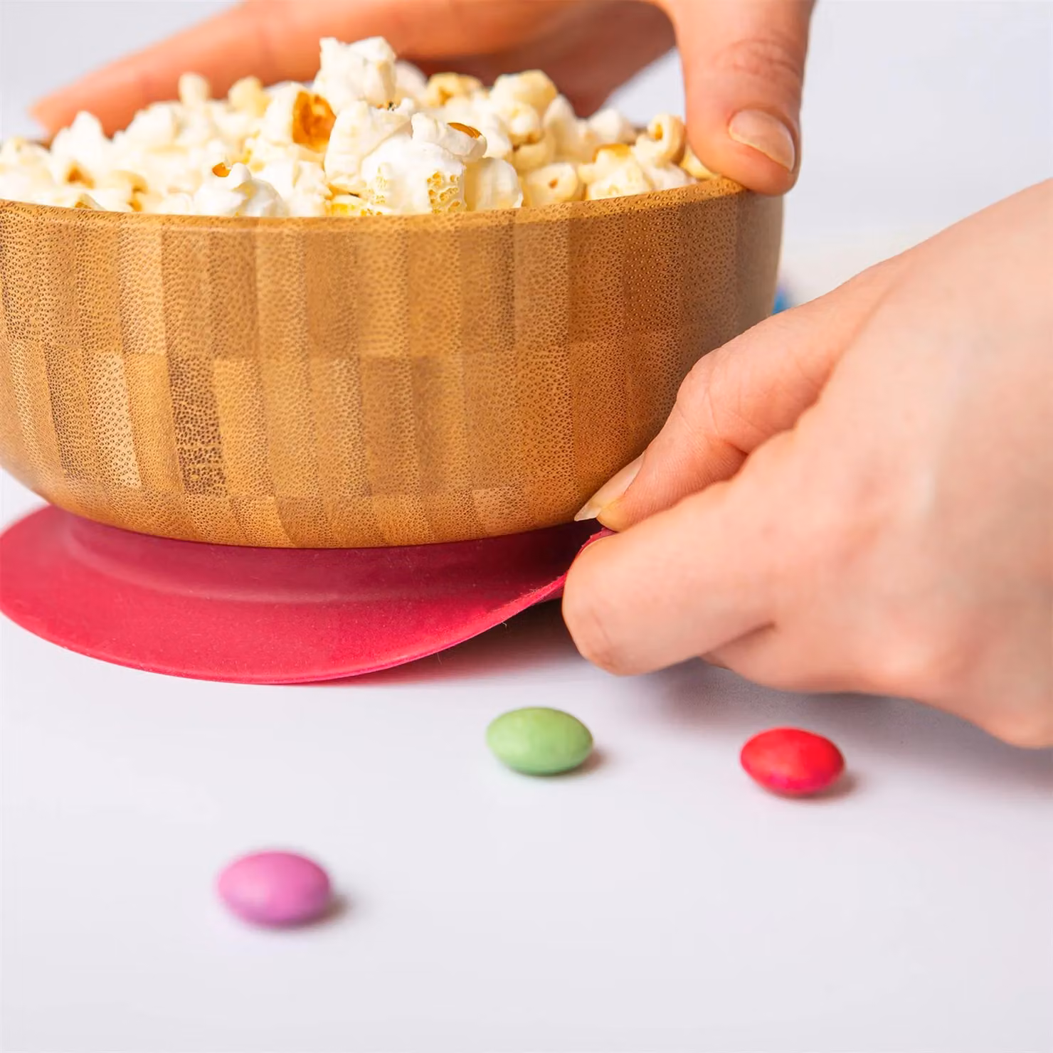 Tiny Dining Bamboo Baby Suction Cereal Bowl and Spoon Set in Red – 5