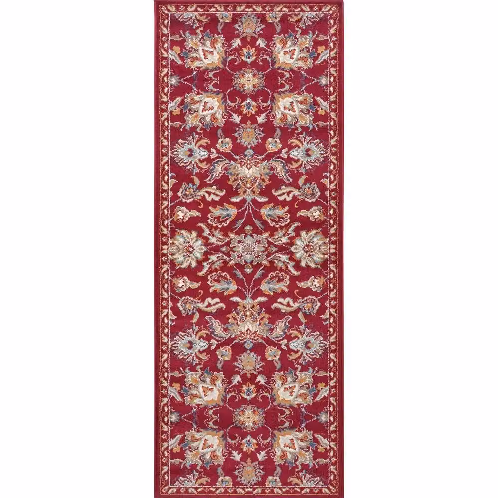 THE RUGS Caracci Orient Rug in Red with Vintage Floral Design, W: 160 cm, L: 235 cm – 6