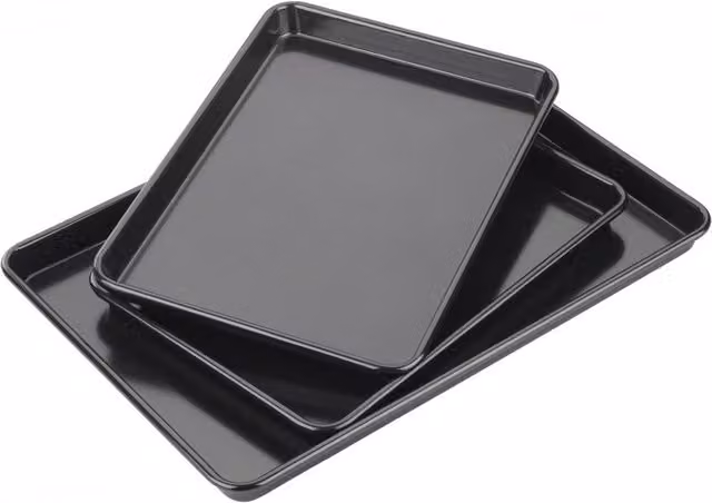 Tala Black Non-Stick Carbon Steel Performance Baking Sheet Set of 3 – 4