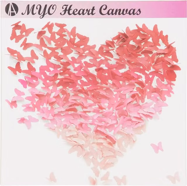 Arts Studio Make Your Own Heart Canvas in Pink