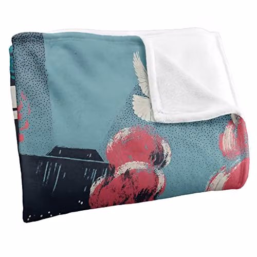 Blade Runner Skinner WB 100 Silky Touch Super Soft Fleece Throw Blanket, White, W: 152 cm, D: 127 cm – 3