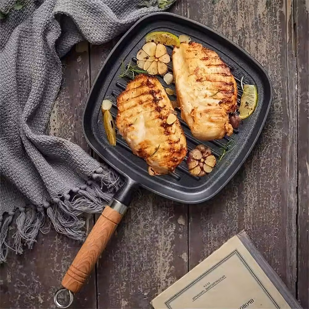 EONLION Non-Stick Cast Iron Frying Pan and Grill Skillet in Black – 2