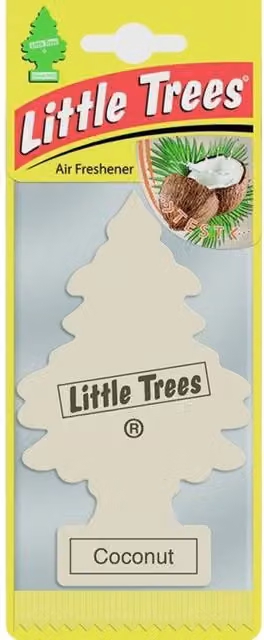 Saxon Little Trees Coconut Hanging Air Freshener - White