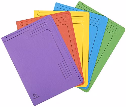 Exacompta Forever Printed Corner Folders, A4, Multicolour, Pack of 5 – 1
