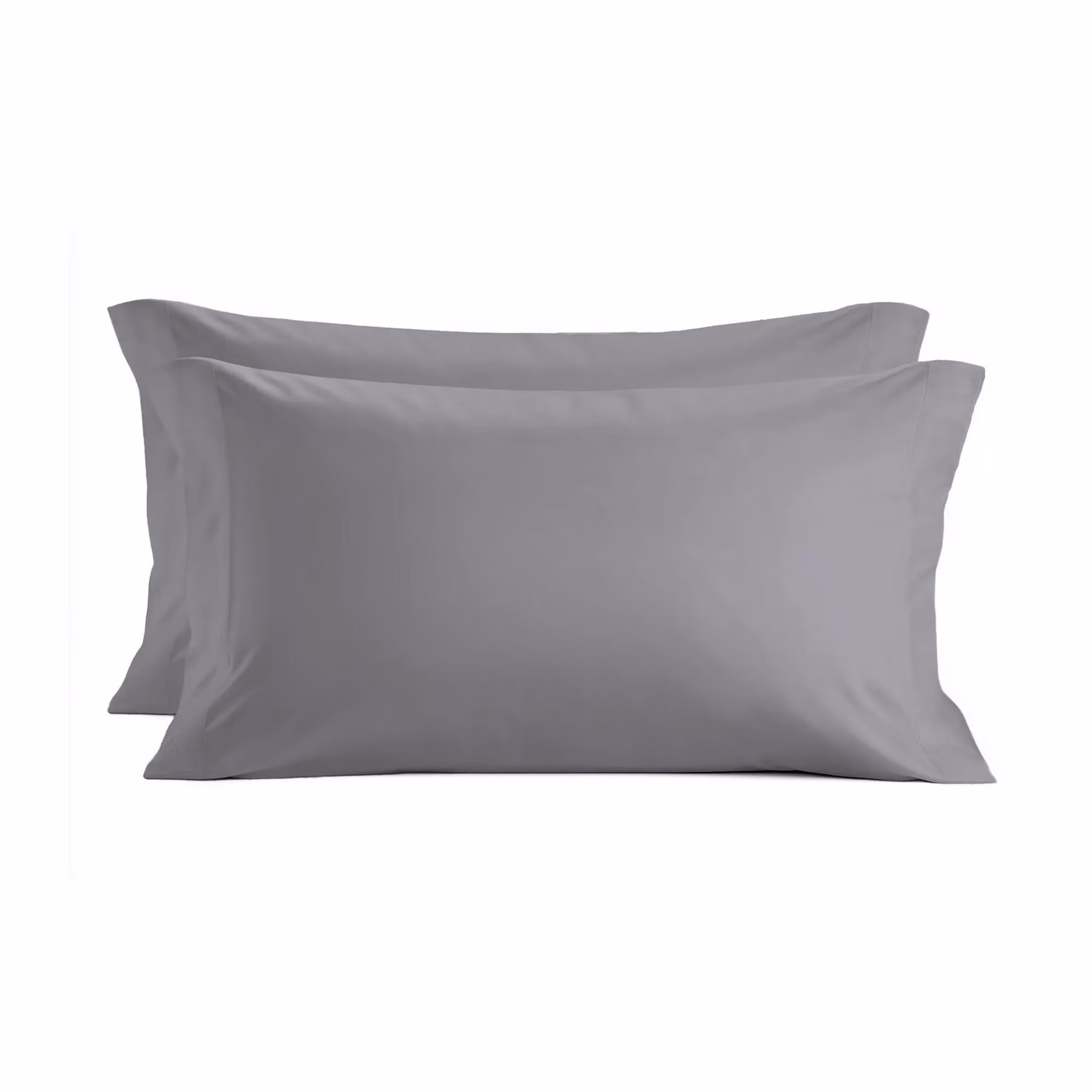 Snug City Home Sweet Home UK Grey Cotton Housewife Pillowcase Pair, 200 Thread Count, W: 48 cm x L: 74 cm – 2