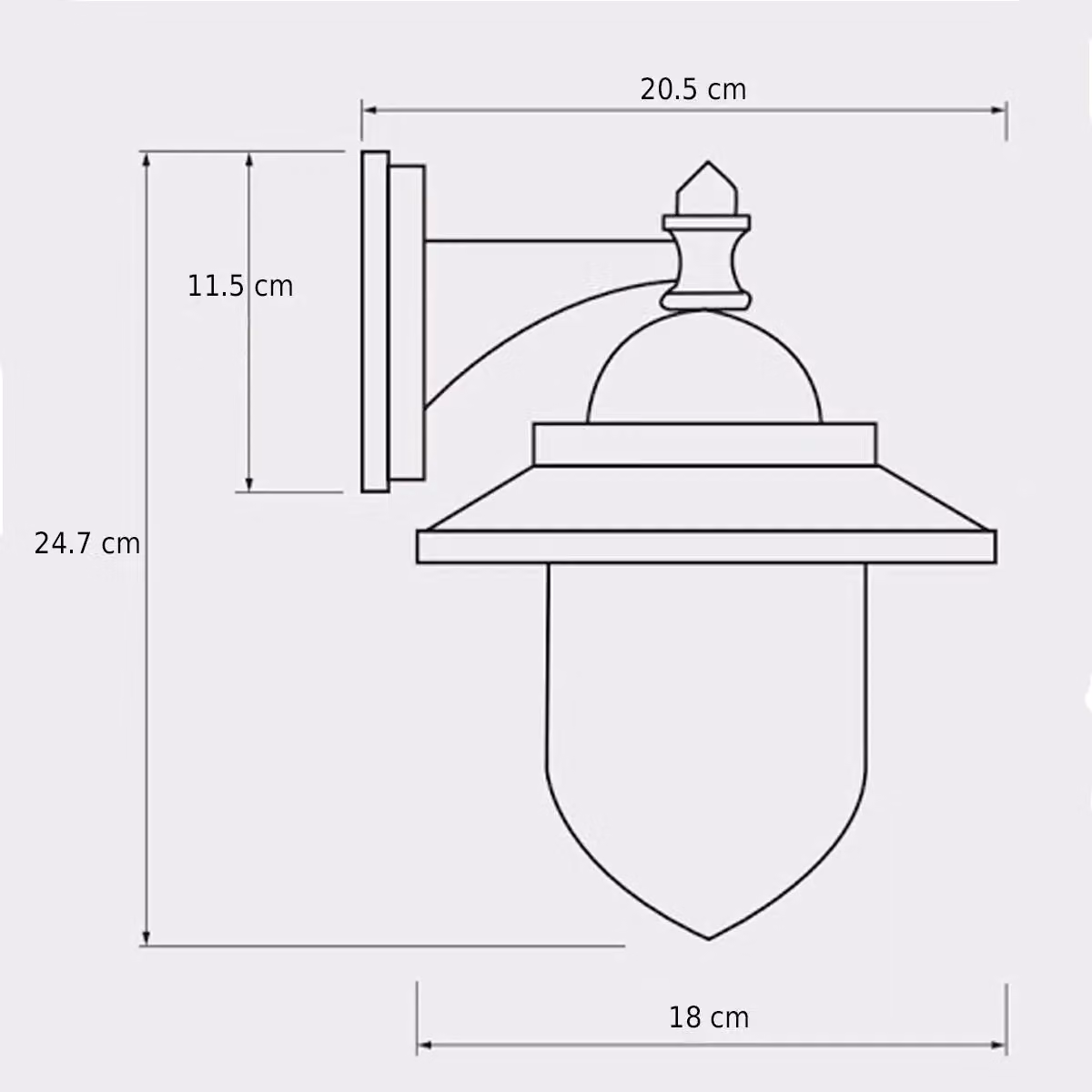 CGC Lighting Ryder Black Maritime Fisherman Lantern Wall Light – 2