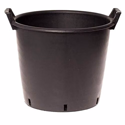 YouGarden Pack of 4 Heavy Duty 30L Plastic Plant Pots in Black, Diameter: 40 cm – 3