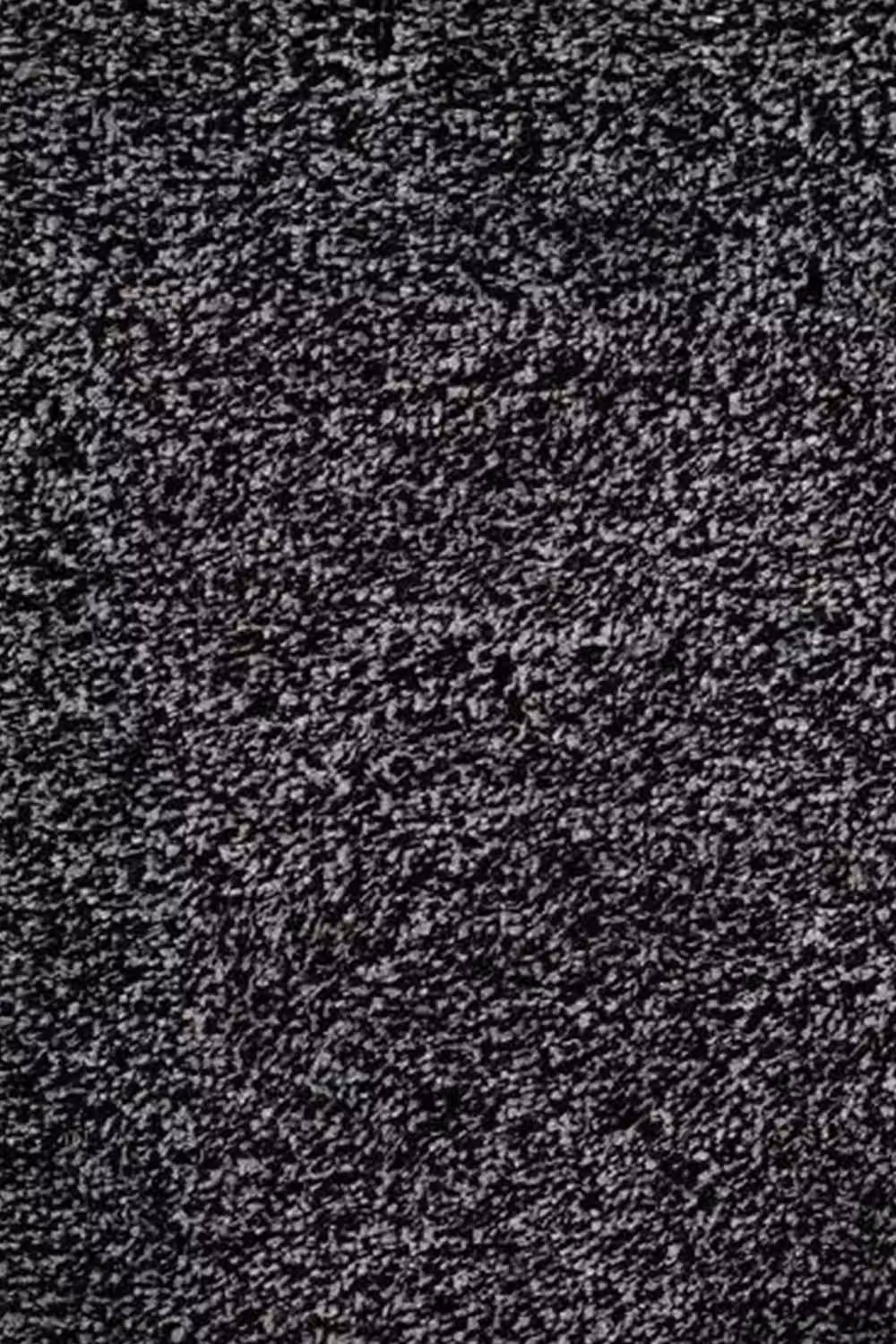 FWStyle 100% Cotton Anti Slip Dirt Stopper Door Mat, Jet Black, W: 50 cm, D: 75 cm – 3