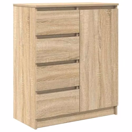 vidaXL Sideboard with Drawers in Sonoma Oak, Brown Engineered Wood, W/D/H: 71 x 35 x 84 cm – 1