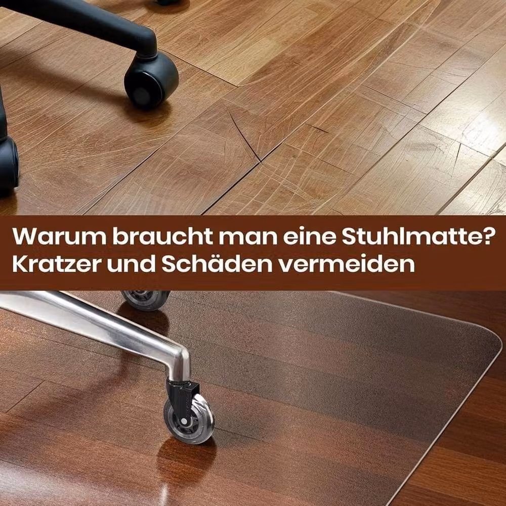 EONLION Clear Non-Slip Office Chair Mat and Carpet Protector, W x D: 100 x 100 cm – 5