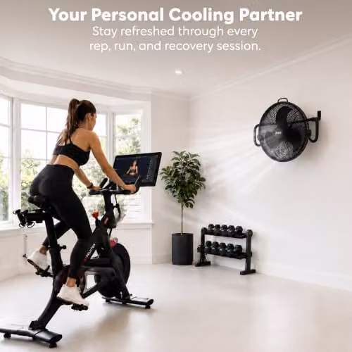 Air Pro 20 inch Oscillating Metal Wall Mounted Cooling Fan in Black – 3