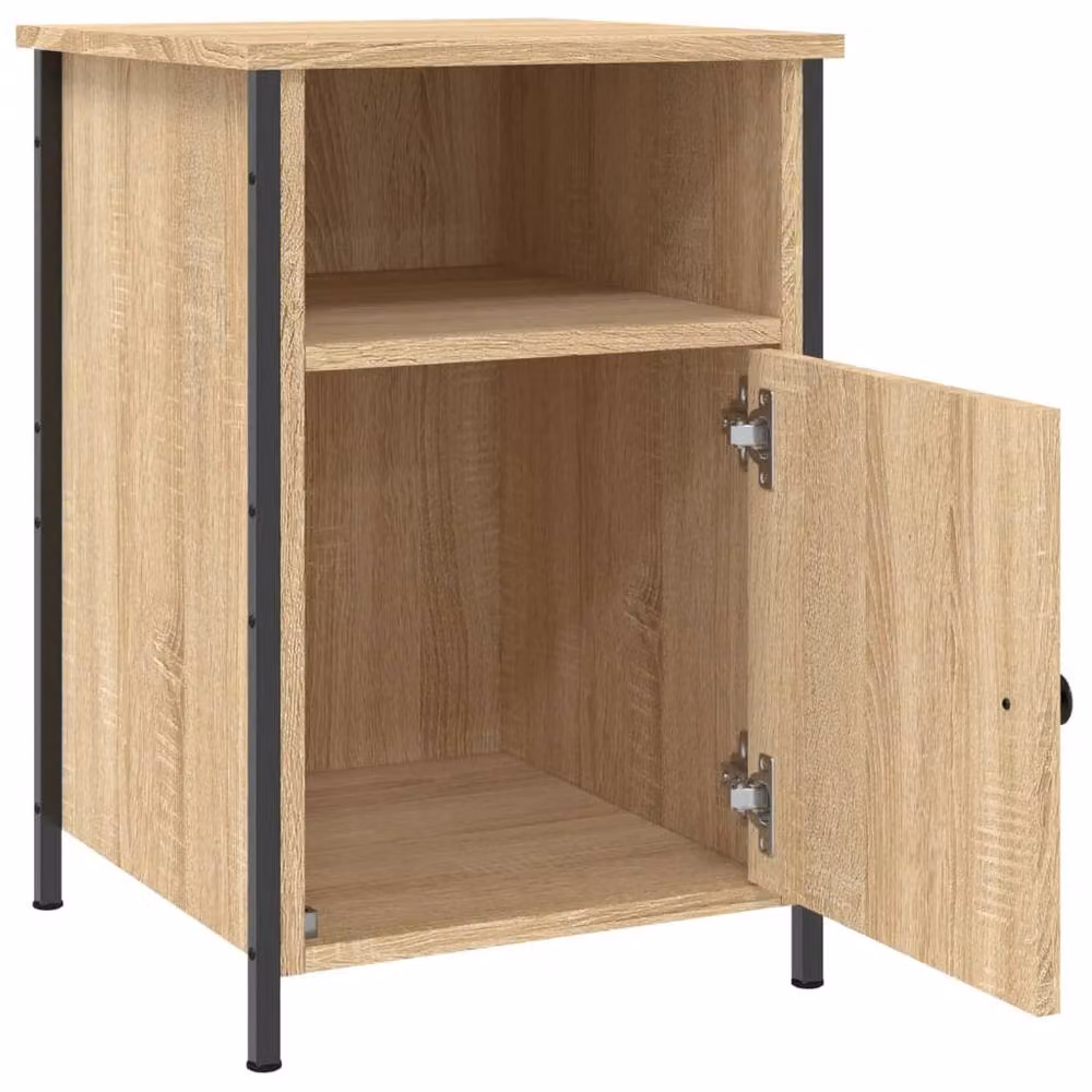 Berkfield Home Set of 2 Sonoma Oak Bedside Cabinets in Brown, W/D/H: 40 x 42 x 60 cm – 4