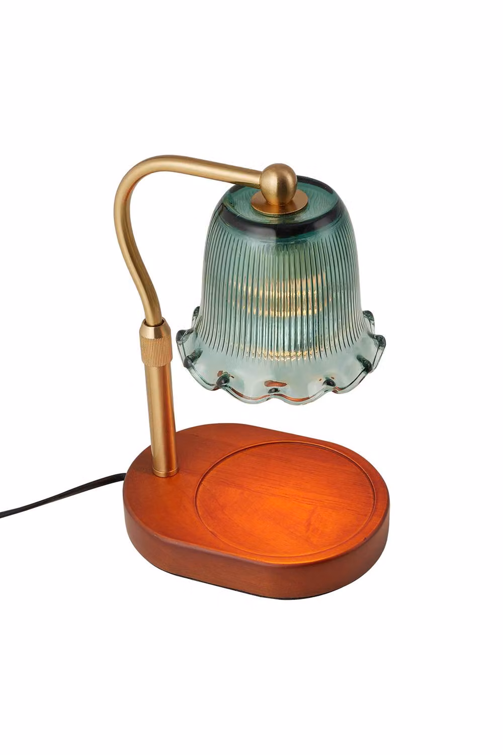 Living and Home Height Adjustable Candle Warmer Lamp with Timer and Dimmer in Walnut Wood – 2