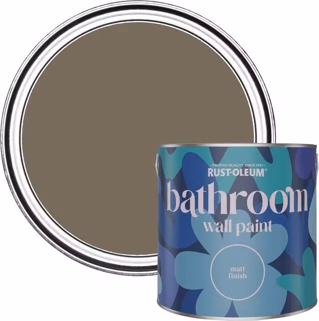 Rust-Oleum Café Luxe Neutral Matt Water-Based Bathroom Wall and Ceiling Paint, 2.5L – 1