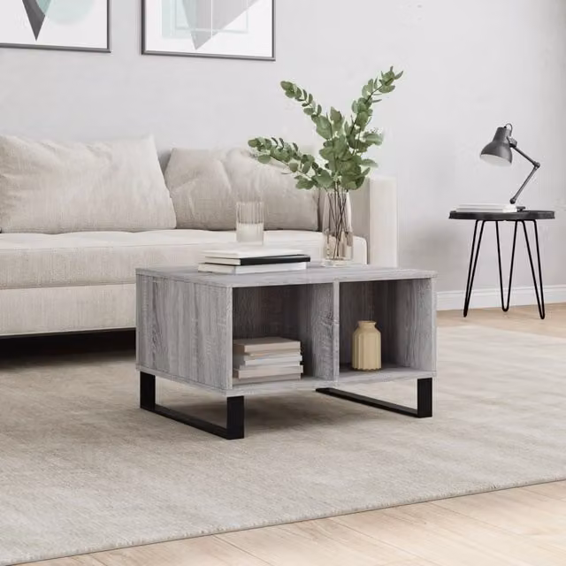 Berkfield Home Grey Sonoma Coffee Table, W: 60 cm, D: 50 cm, H: 36.5 cm – 1