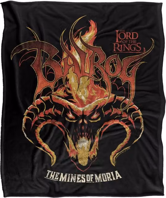 Warner Bros. Lord of the Rings Moria Balrog Flames Super Soft Fleece Throw Blanket, Multicolour, W/D/H: 91 x 36 x 147 cm – 6
