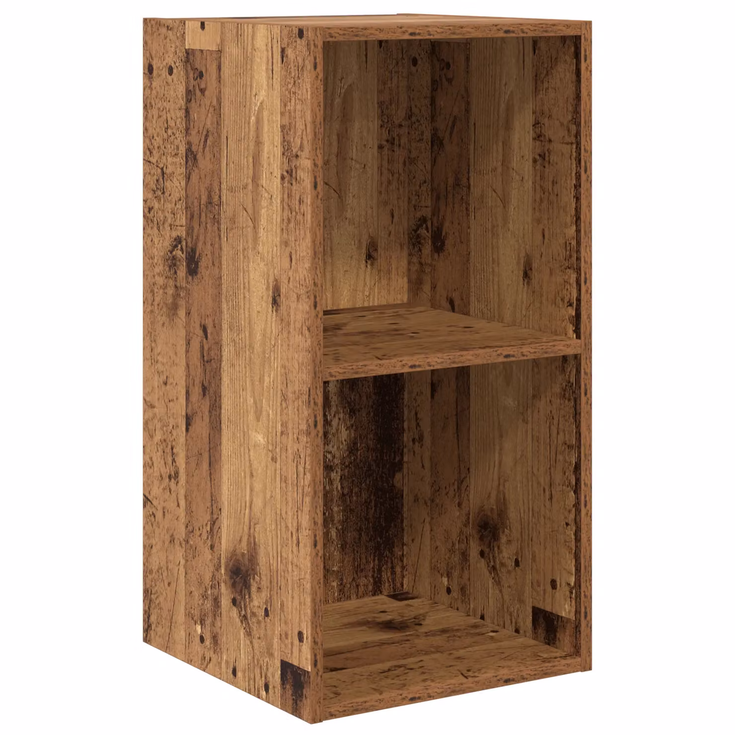 Berkfield Home 2-Piece Wall TV Cabinet Set in Brown Old Wood, W/D/H: 37 x 37 x 72 cm – 3