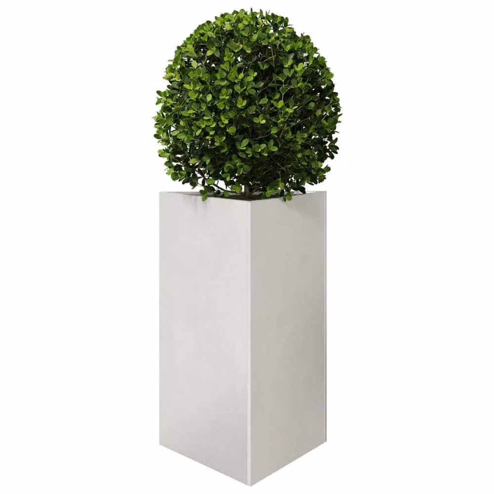 Berkfield Home Garden Triangular Planters, 2 Piece Stainless Steel Set in Silver, W/D/H: 50 x 43 x 75 cm – 3