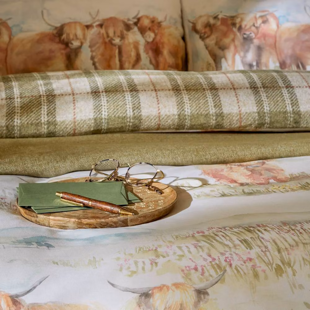 Voyage Maison Highland Cattle Reversible 100% Cotton Duvet Cover Set, Multicolour, W: 140 cm, H: 200 cm – 2