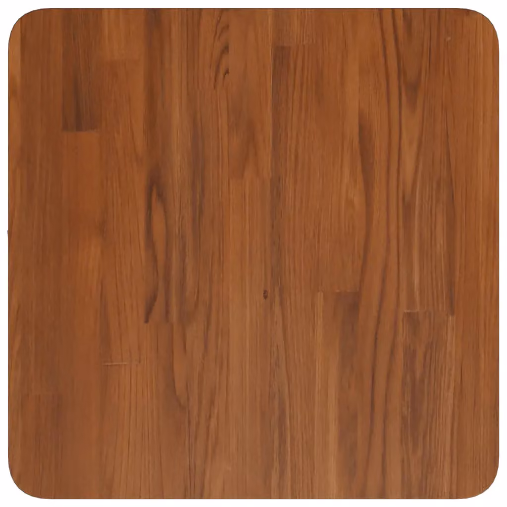 Berkfield Home Square Table Top in Dark Brown, Treated Solid Oak Wood, W/D/H: 40 x 40 x 4 cm – 2