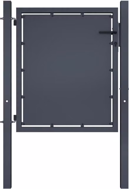 Berkfield Home Anthracite Steel Swing Garden Gate W: 100 cm, H: 75 cm – 1