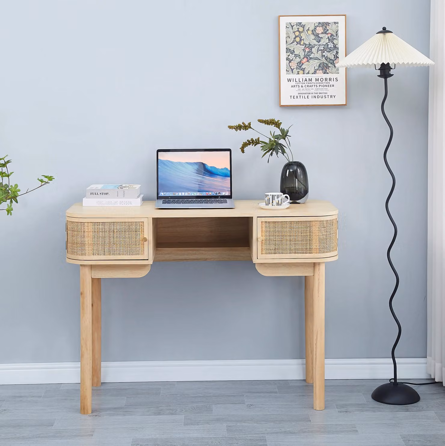 TOYAMA Nordlys Scandinavian Writing Desk in Brown Wood – 2