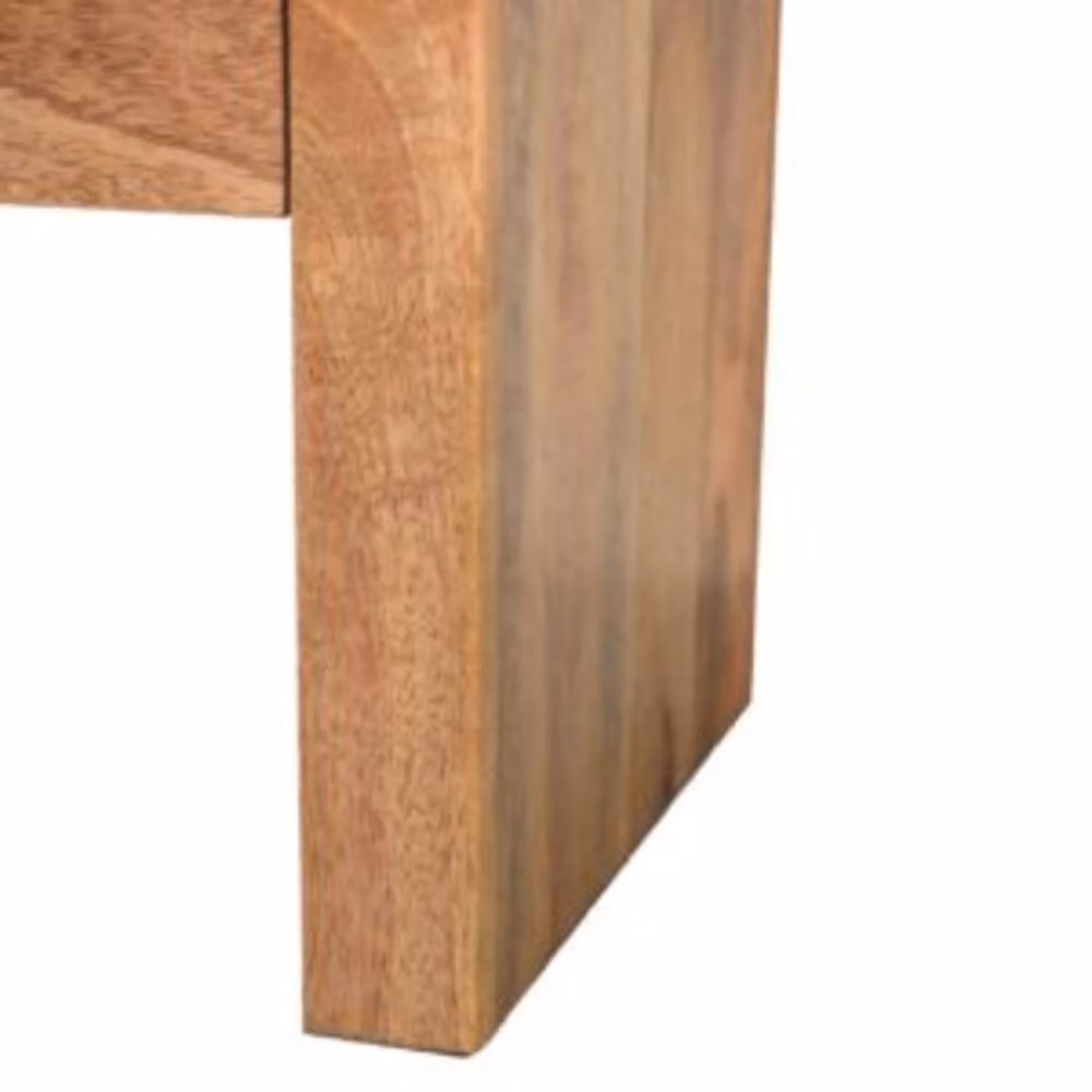 Wyld Haus Tende Curved Mango Wood Bedside Table with Drawer in Brown W/D/H: 40 x 35 x 45 cm – 4