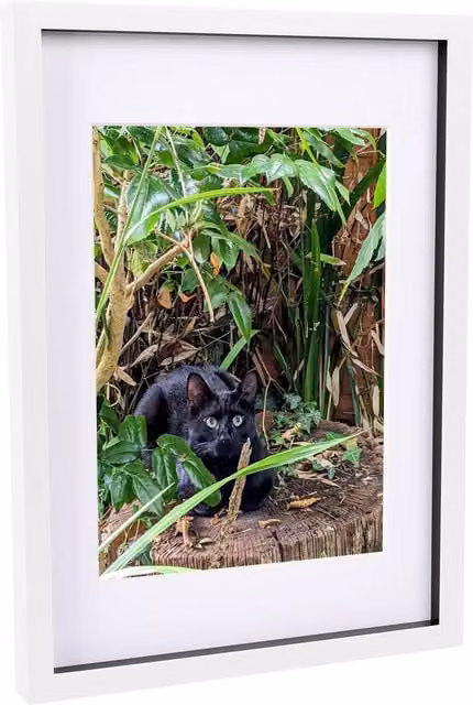 Nicola Spring White Rectangular 3D Box Photo Frame with A4 Mount, H 42.0 x W 29.7 x D 29.7 cm