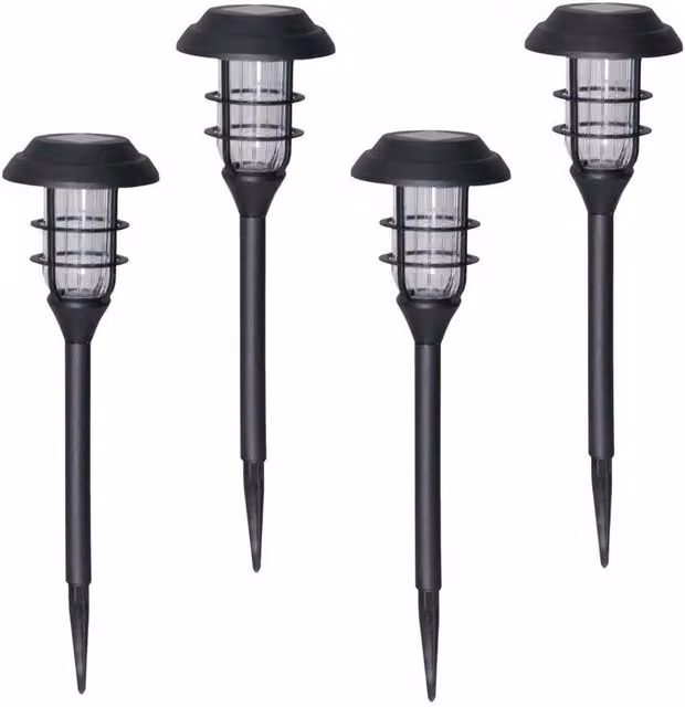 Luxform Le Mans Solar LED Garden Stake Lights, Set of 4, Black – 2