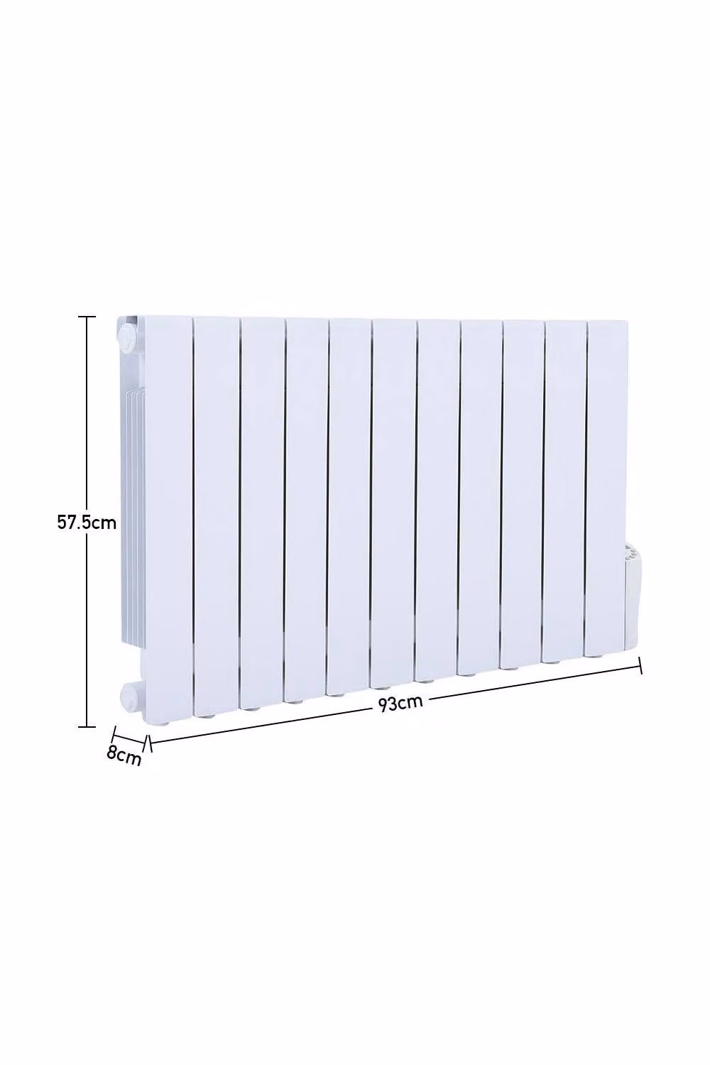 Living and Home 1800W Electric Oil Filled Radiator Space Heater with LED Screen and Timer, White – 2