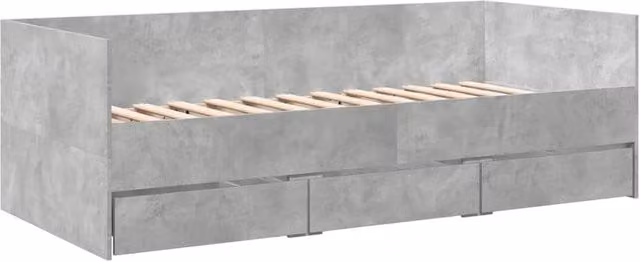 Berkfield Home Versatile Daybed with Drawers in Concrete Grey, W/D/H: 200 x 100 x 65 cm – 1