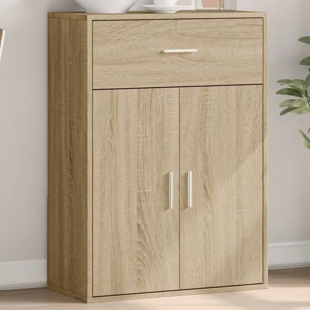 Berkfield Home Sonoma Oak Sideboard in Brown, W/D/H: 60 x 30 x 84 cm – 1