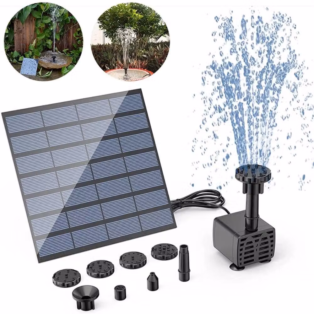 SPETLEK Solar Powered Water Feature Fountain Pump in Black – 6