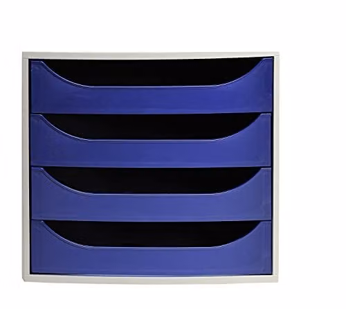 Exacompta Ecobox Office 4-Drawer Filing Module in Midnight Blue