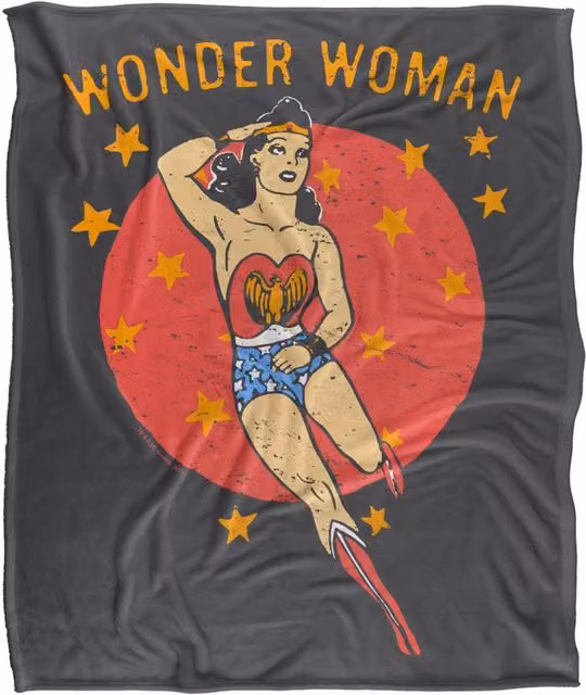 Warner Bros. DC Wonder Woman Silky Touch Super Soft Fleece Throw Blanket, Multicolour – 6