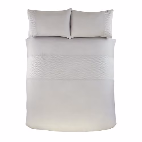 Rapport Home Grey Nova Pinsonic Polyester Duvet Cover Set with Pillowcases, W/D/H: 200 x 200 cm – 3